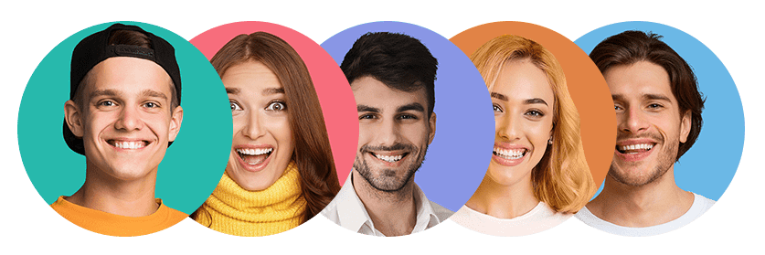 A group of people that are smiling together